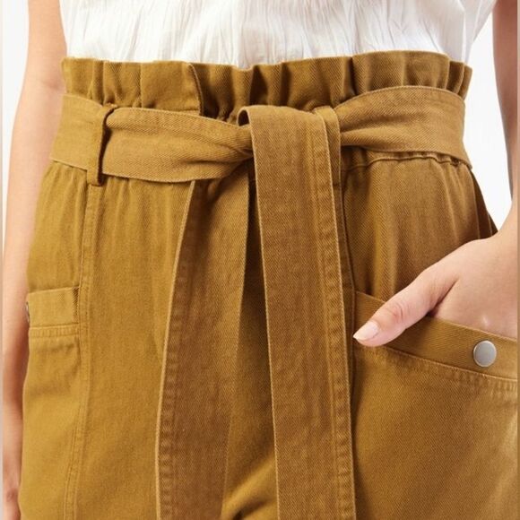 Sea New York Metta Denim Paper Bag Pant 
In olive/army green - Picture 6 of 15